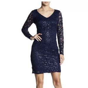 MARINA Size 20W Black Sequin Stretch Dual Layer VNeck Evening Party BlackTie NEW